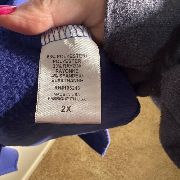 Bobeau Royal Blue Open Cardigan with Draping Detail - Picture 5 of 7